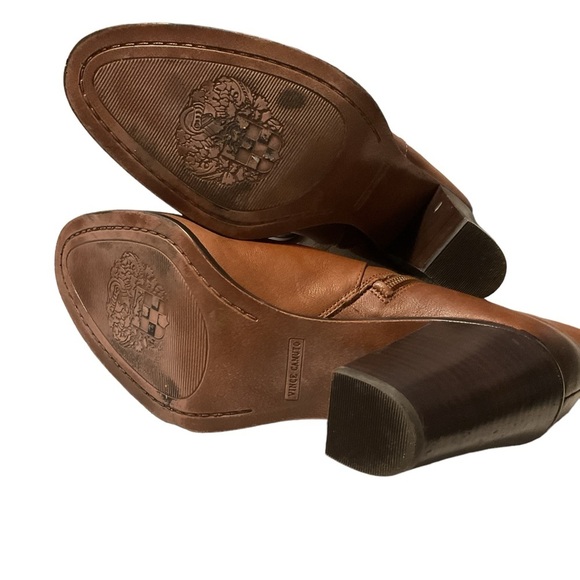 Vince Camuto Franell Leather Booties, Size 10 Rich Cognac VC-FRANELL - Picture 7 of 8